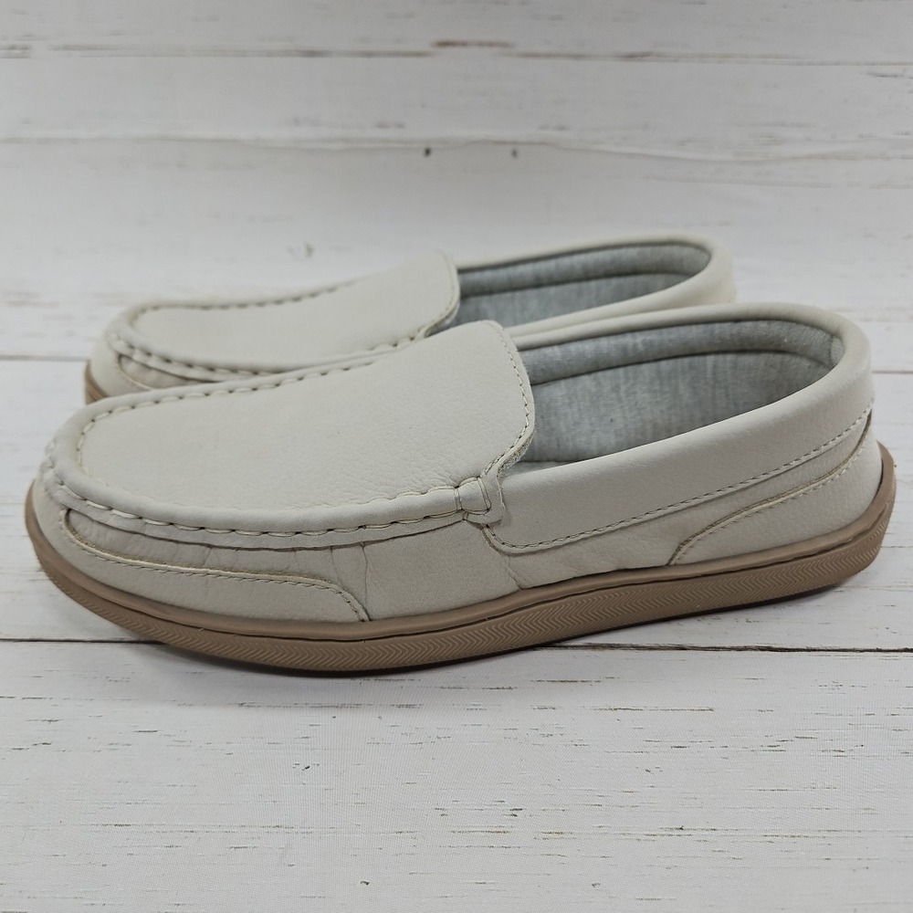 My Slippers Moccasin Slippers Womens 9 Beige Leather Slip On‎ Shoes 74468-05